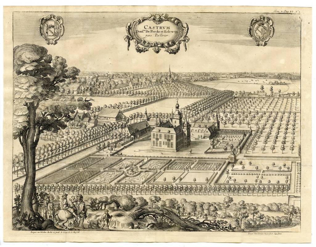 Ets van het Kasteel van Perk (1724) van F. Christophre Butkens - Achteraanzicht - Heemkring Ter Ham Steenokkerzeel 